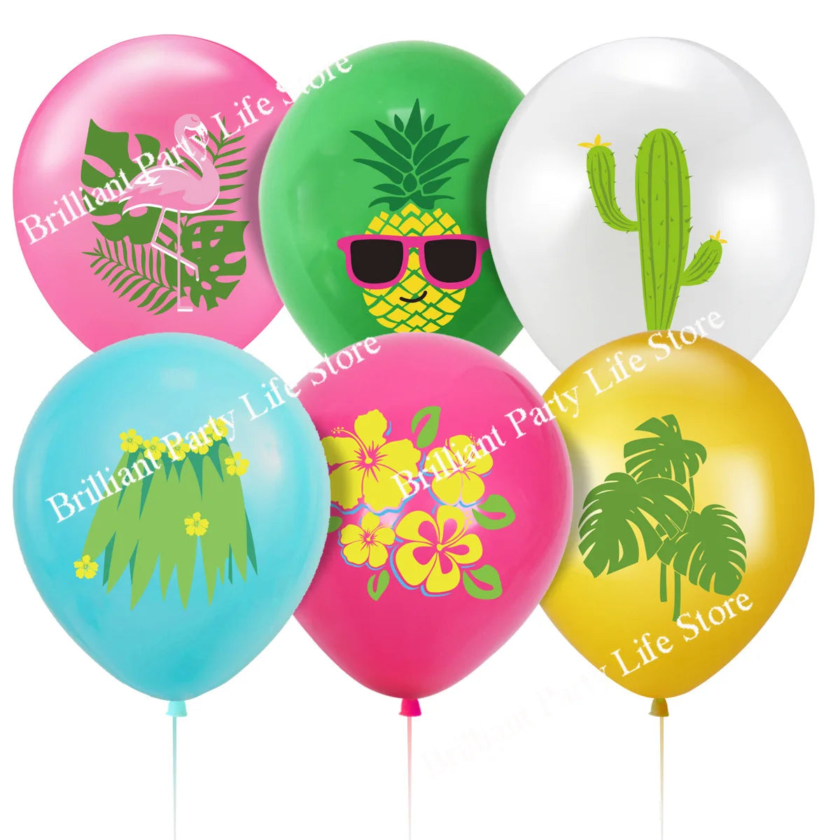 12inch Lots Summer Party Balloons Hawaii Flamingo Balloons Tropical Beach Party Supplies Hawaii Birthday Party Decorations