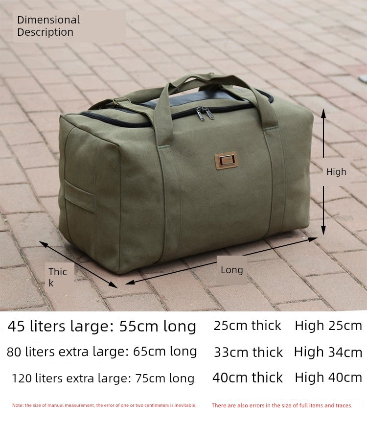 Thickened Canvas Men's and Women's Oversized Moving Quilt Luggage Bag