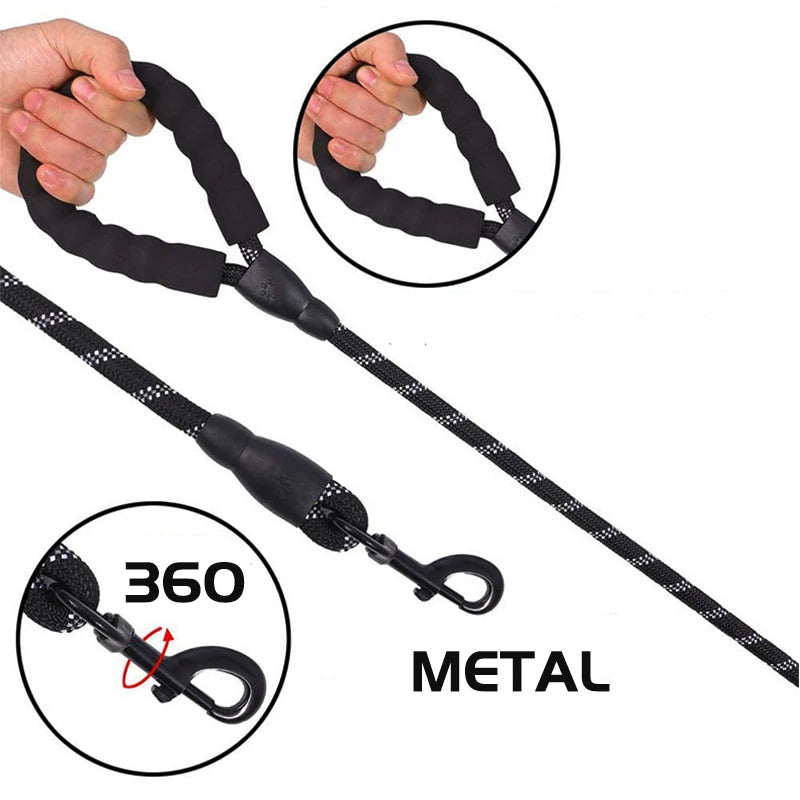 Strong Dog Leashes with Soft Cushion Handle