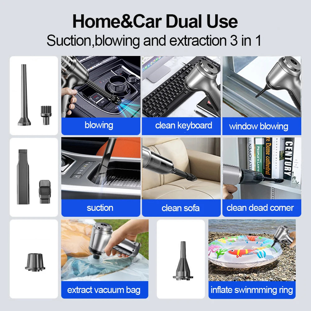 2 in 1 Portable Vacuum Cleaner For Car Home