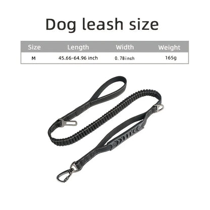 Nylon reflective multi-functional retractable dog leash with car safety buckle