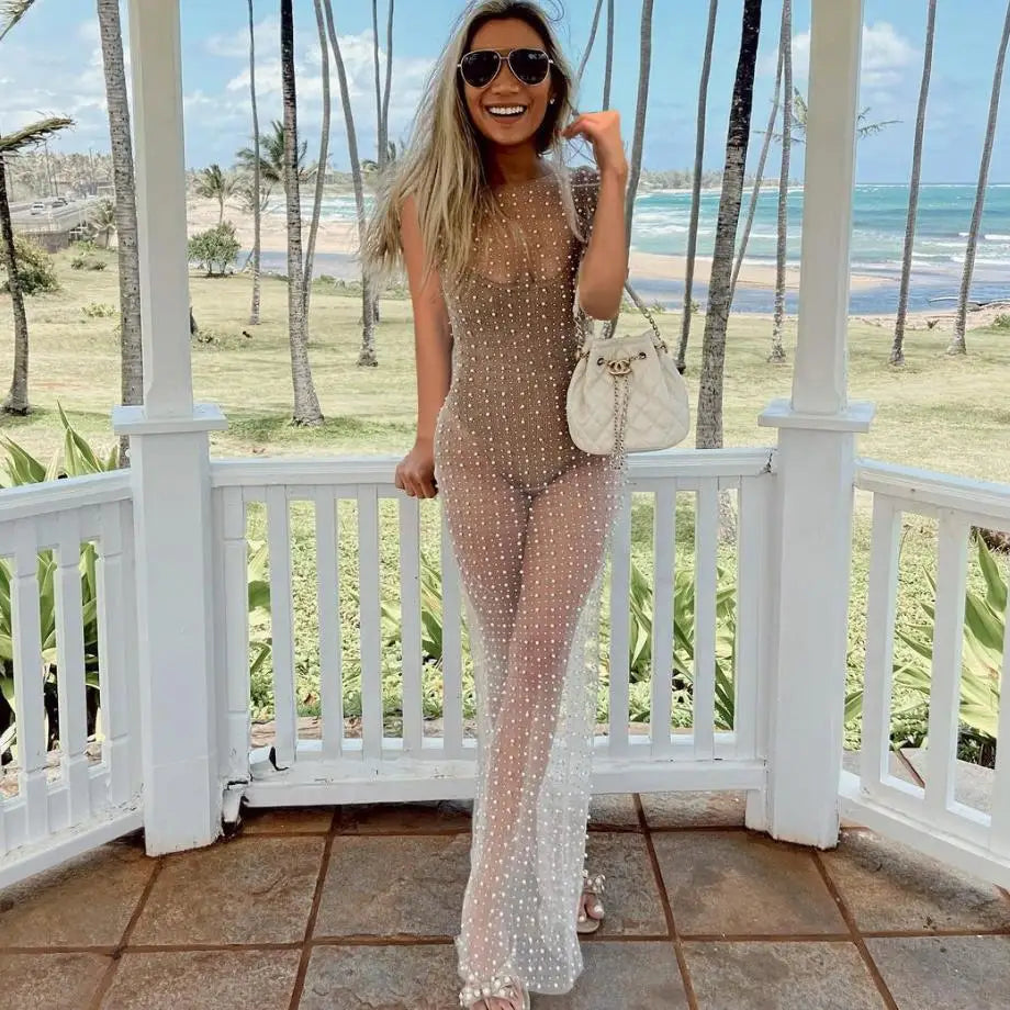 See Through Mesh Sheer Pool Party Dresses