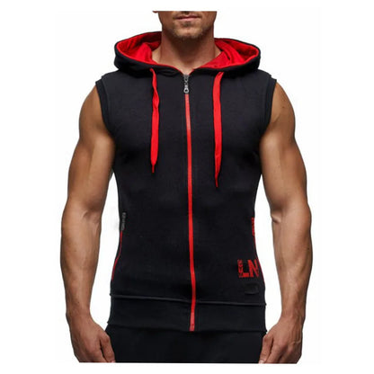 New Men Sleeveless Tank Tops Bodybuilding Hoodie