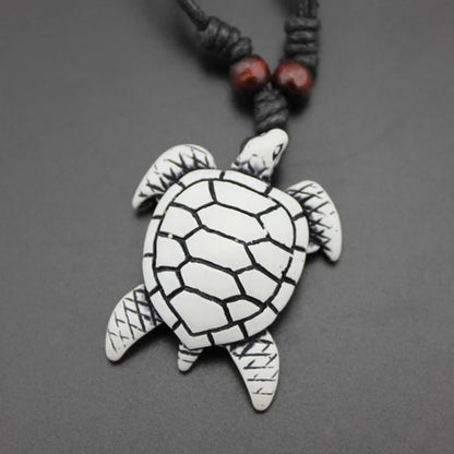 Turtle necklace for women men yak bone tortoise Hawaiian tribal