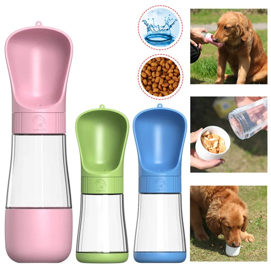 2 In 1 Portable Dog Water Bottle Dispenser