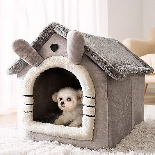 Foldable Dog House Kennel Bed Mat For Small Medium Dogs Cats