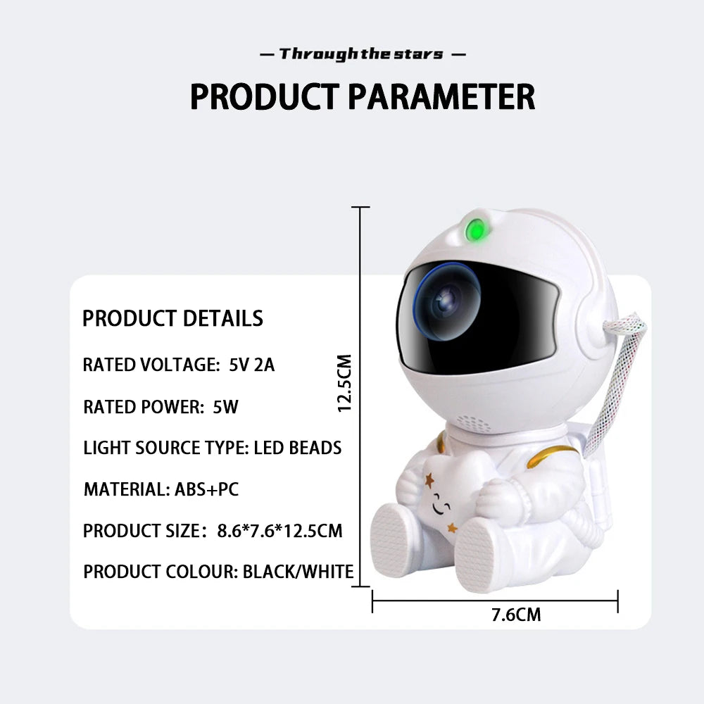 Star Projector Galaxy Night LED Light Astronaut Space Projector