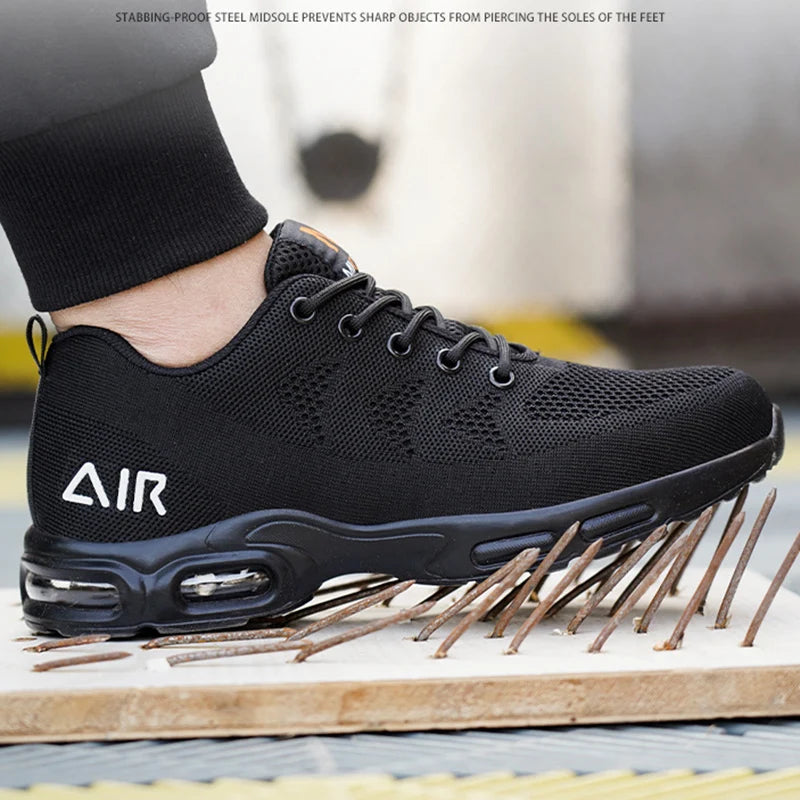 Air Men Safety Shoes Work Sneakers