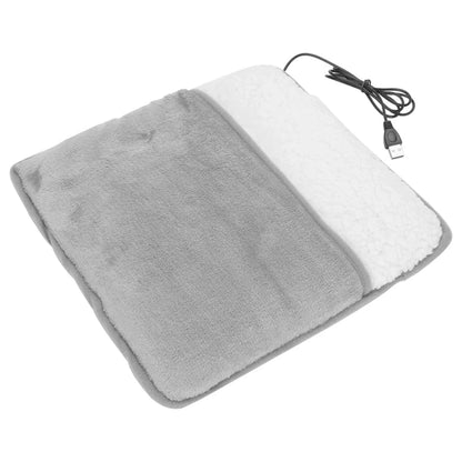 Winter USB Charging Electric Foot Heating Pad Universal Soft Plush Washable Feet Foot Warmer Heater Household Foot Warming Mat