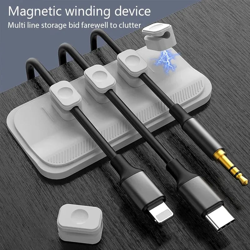 Magnetic Mouse Wire Organizer USB Charging Line Holder