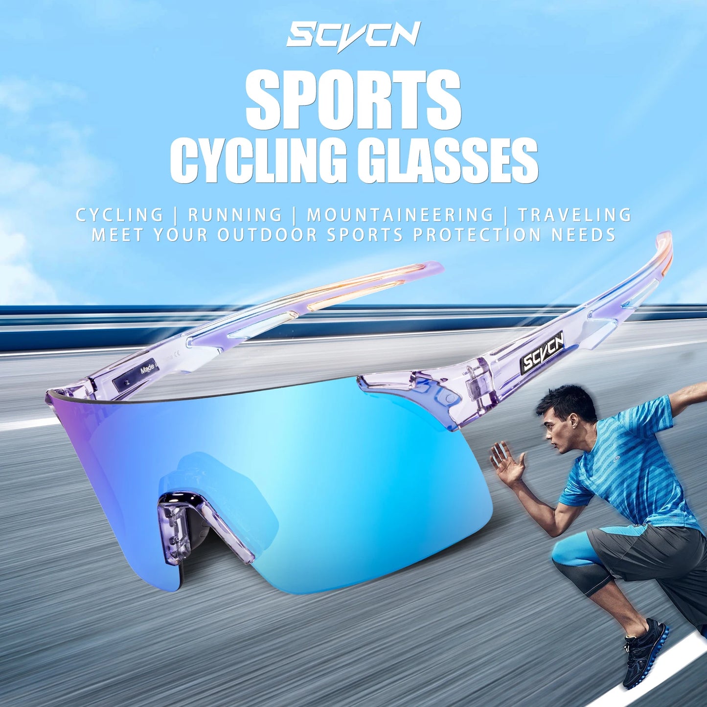 New HD Cycling Sunglasses Sports Running Goggles