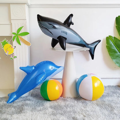 PVC Inflatable Balloon Toys Summer Swimming Pool Beach Hawaii Holiday Party Floating Toys Shark Flamingo Dolphin Palm Tree Balls