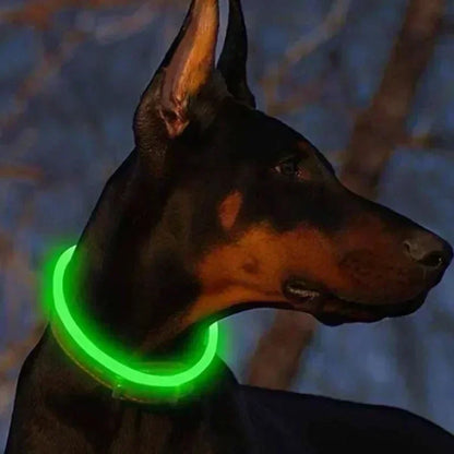 Led Dog Collar Luminous USB Cat Dog Collar 3 Modes Led Light Glowing