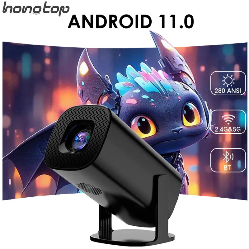 P30 Smart Mini Projector Android 11 WiFi6 Support 4K 1080P Projector 2.4G&5G WiFi