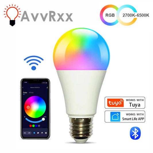 E27 Bulb Wireless Bluetooth 4.0 Smart APP Control Dimmable 15W E27 RGB+CW+WW LED