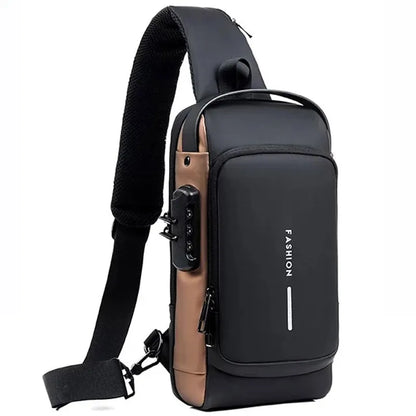 Men's Multifunction Anti-theft USB Shoulder Bag