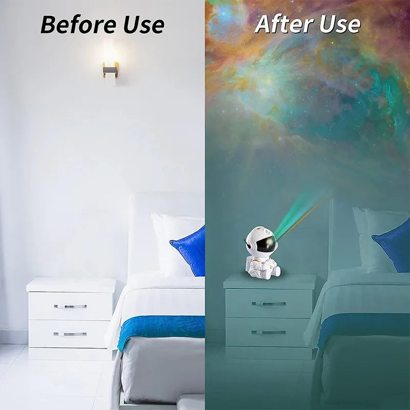 Star Projector Galaxy Night Light Astronaut Space Projector Starry Nebula Ceiling LED Lamp for Bedroom Home Decorative kids gift