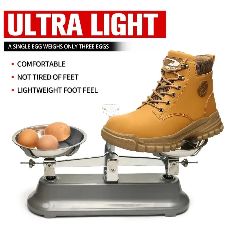 Waterproof Men's Safety Work Boots Steel Toe