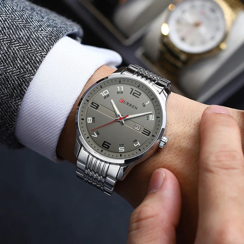 Business Men Luxury Watches Stainless Steel Quartz