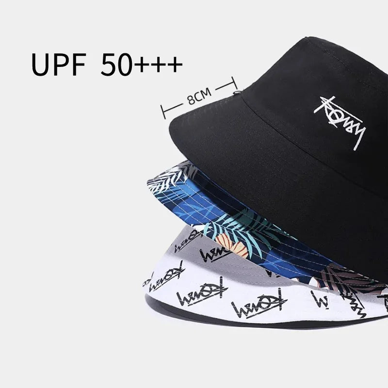 Summer Big Head Letter Bucket Hat