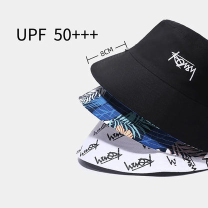 Summer Big Head Letter Bucket Hat