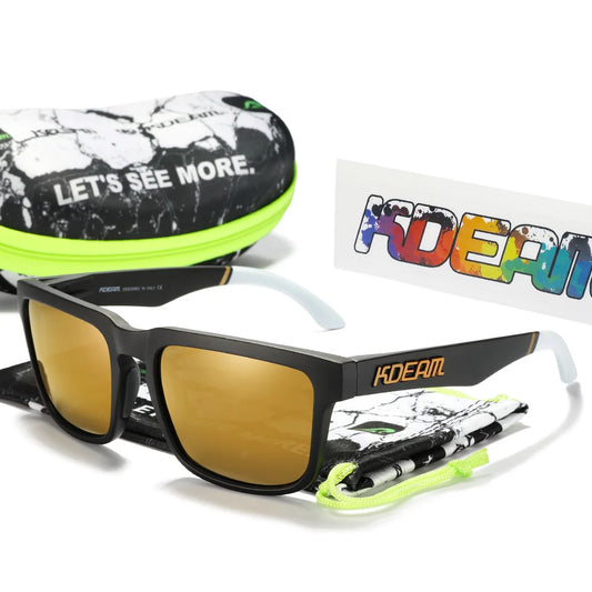 KDEAM Men's Polarized Square Casual Outdoors Sunglasses