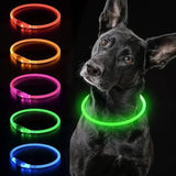 Led Dog Collar Luminous USB Cat Dog Collar 3 Modes Led Light Glowing