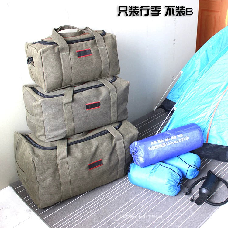 Extra Large Abrasion Resistant Canvas International Self-Driving Outdoor Luggage Bag