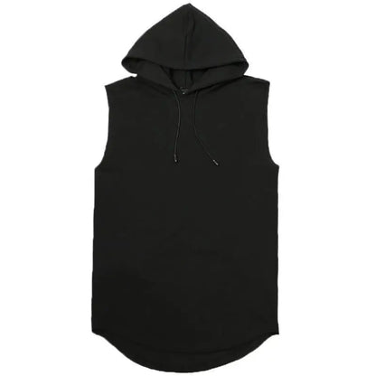 Men Women Hooded Tank Top Vest Sportswear Sleeveless Shirt Hoodie