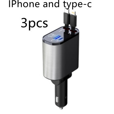 Fast Charging Car Cigarette Lighter USB And TYPE-C Adapter